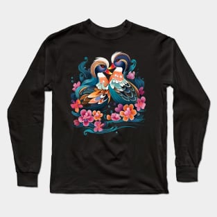 Mandarin Duck Couple Valentine Long Sleeve T-Shirt